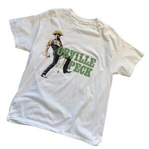 Orville Peck Graphic Tour T-Shirt White Green Stampede Cities Size L
